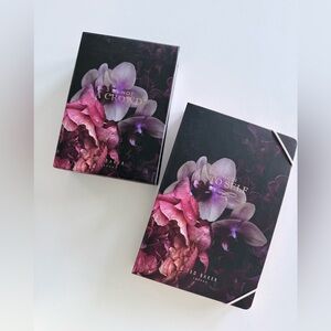 Ted Baker Pink Floral Notebook Gift Set with Purple Bloom